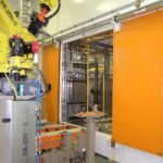 Bi-Part Steel Slide Laser Light-Tight Door, Pneumatic Operator - automotive assembly line