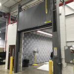 Vertical Lift Steel Acoustic 2-Leaf Door, automotive squeak and rattle test cell - external view